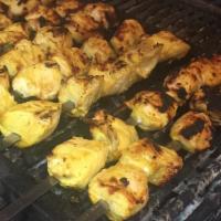 Chicken Tikka Sandwich · Tikka. Chunks of boneless chicken breast marinated in lemon and garlic than charbroiled. Mad...