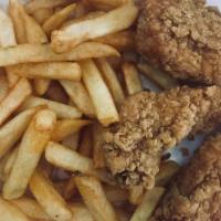 Kids Chicken Tenders with Fries · 3 pieces.