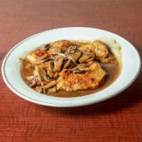 Chicken Marsala · Lightly sauteed in marsala wine and mixed mushroom demi-glaze sauce.