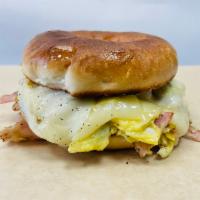 Bagel with Egg, Ham & Cheese · Egg, Ham and Provolone Cheese