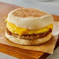 English Muffin · Sausage, Egg and cheese on an English muffin!