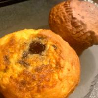 Gluten Free Muffin · Choose either Blueberry or Chocolate fresh baked and served HOT!