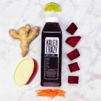 Beet-L-Juice · Apple, carrot, beet, celery, lime, and ginger.