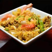 Special Rang Biryani · Saffron flavored basmati rice cooked with vegetables, lamb, shrimp and chicken and then seas...