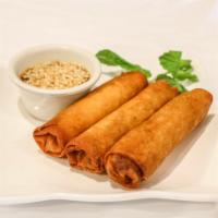 Golden Roll · Traditional fried eggless roll, filled with taro, cabbage, carrot and sweet potato.
