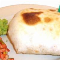 Santa Fe Burrito · Rice Beans Cheese Sour Cream Rice Beans Lettuce Onions Pico de Gallo and Guacamole 