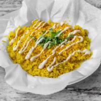 Peri Peri Rice Regular · Basmati long grain rice cooked in our special per peri spices.