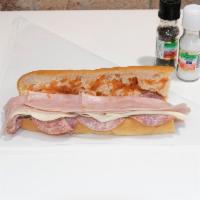 REGULAR POBOY · HAM, SALAMI, PROVOLONE CHEESE, CHOW CHOW, MAYO, PICKLES