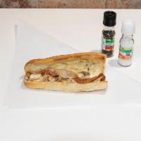 BACON CHICKEN RANCH POBOY · GRILLED CHICKEN, PROVOLONE CHEESE, HOMEMADE RANCH, BACON