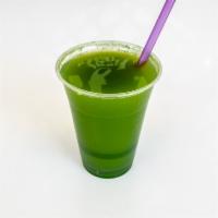 Detox Juice · Green apple, cucumber, ginger, celerry, lime and kale.