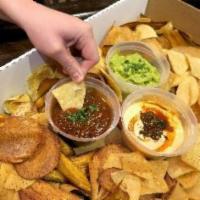 Quesomole Box · The perfect accompaniment for any event.  Our Quesomole box comes with Guacamole, Queso and ...