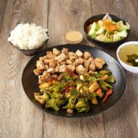 Chicken Hibachi · Served with miso soup, salad and steamed rice or fried rice.
