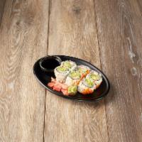 California Roll · Crabmeat, cucumber, avocado and fish egg on top.