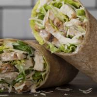 Chicken Caesar Wrap · Grilled chicken, romaine lettuce and Caesar dressing. Served with a side. 