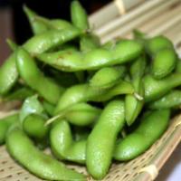 Edamame · Steamed soy bean pods. 