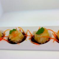 Shrimp Dumplings  · Steamed shrimp Thai dumplings with mushroom soy vinegar.