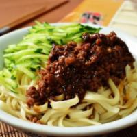 Beijing Jajangmyeno Noodle 北京炸酱面 · Authentic non-Spicy dry noodle with a mixed sauce of black beans, soy paste, and premium
gro...
