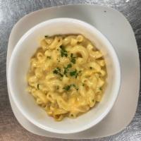 Creamy Mac and Cheese Lunch · Macaroni pasta in a cheese sauce.