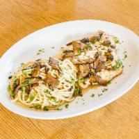 Chicken Marsala Dinner · Chicken breast sauteed with portabella mushrooms in a Marsala wine sauce. Served with a hous...