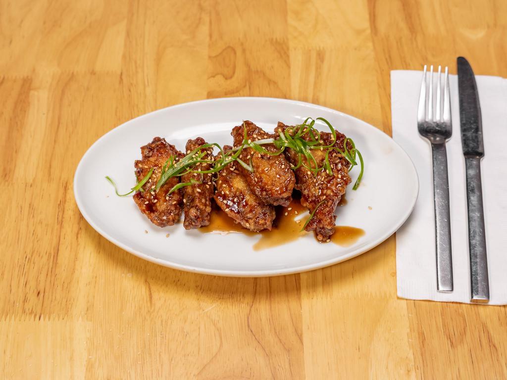 Chicken Wings · Sweet garlic sauce or spicy salt and pepper.
