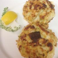Single Maryland  Crab Cake ⁰ · A single perfectly broiled or fried Crab cake with a choice of side 