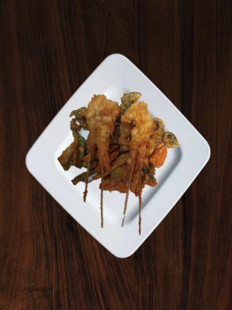Thai Shrimp Tempura · Crispy jumbo shrimp and vegetables with ginger sauce. 