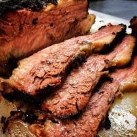 1/2 Smoked Angus Brisket · Smoked Angus Brisket for 12 hrs. on the Big Green Egg Grill.