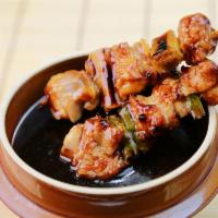 Chicken Yakitori （4pcs ）鸡肉串4串 · 4 Grilled chicken on a skewer With Terriyaki Sauce