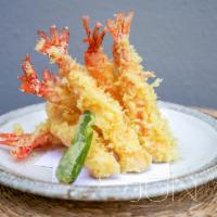 Shrimp Tempura · Served with miso soup or garden salad and rice.