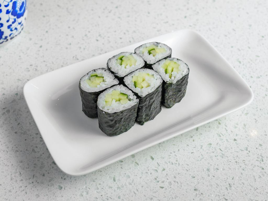 Kappa Maki · Cucumber, sushi rice, seaweed paper.