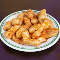 49. Sweet and Sour Chicken · Served with white rice or fried rice.