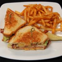 Sonraon · Our grilled turkey sandwich with hardwood smoked bacon, mashed avocado, mayonnaise, tomatoes...
