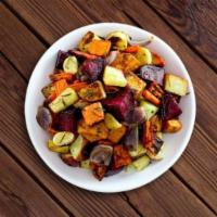 Roasted Root Veggies · beets, sweet potato, carrots