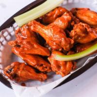 Bone-In Wings · Served with celery & ranch. Add bleu cheese for an additional charge.