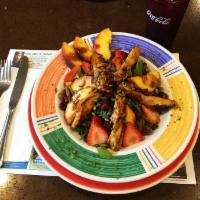 Poached Pear Grilled Chicken Salad · 