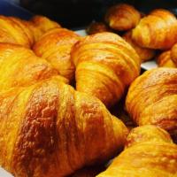 Croissant · Crunchy, flaky... simply the best croissant in town! Made with High quality European butter!
