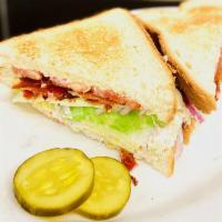 Tuna Jr. Club · Chips,bacon, tomato, lettuce, and mayo.