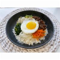 ClassicBowl(bibimbap) · (Traditional bibimbap)
Assorted marinated vegetables with a choice of topping. Served with m...