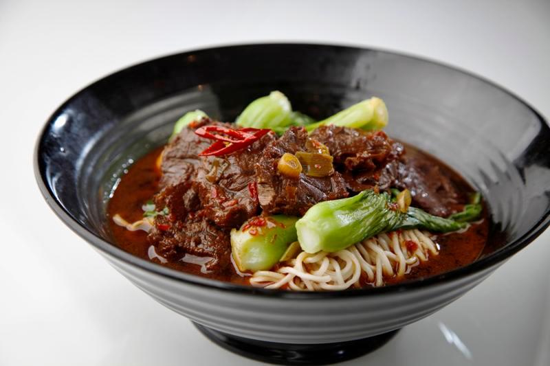 Braised Beef Noodle Soup 紅燒牛肉麵 · Hot and spicy. Lightly browned in fat and then cooked slowly in a closed pan with a small amount of liquid.