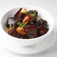 Grandma's Braised Pork 外婆紅燒肉 · Lightly browned in fat and then cooked slowly in a closed pan with a small amount of liquid.