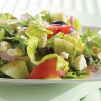 Greek Salad · Choice of chicken or lamb with tomatoes, green olives, feta cheese and red onions.