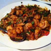 Szechuan Style Shrimp · Spicy.