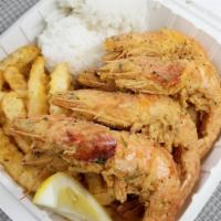 Fried Whole Salt & Pepper Shrimp Plate · Whole shrimp salt and pepper seasoned and fried to perfection! Served with your choice of 2 ...