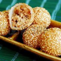 Sesame Ball · Pastry made from rice flour, and coated with sesame seeds.
