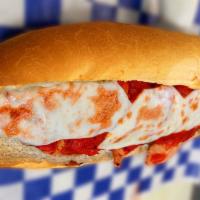 Chicken Parmesan Sub · Fried chicken fillets topped with our homemade sauce and toasted with melted provolone cheese.