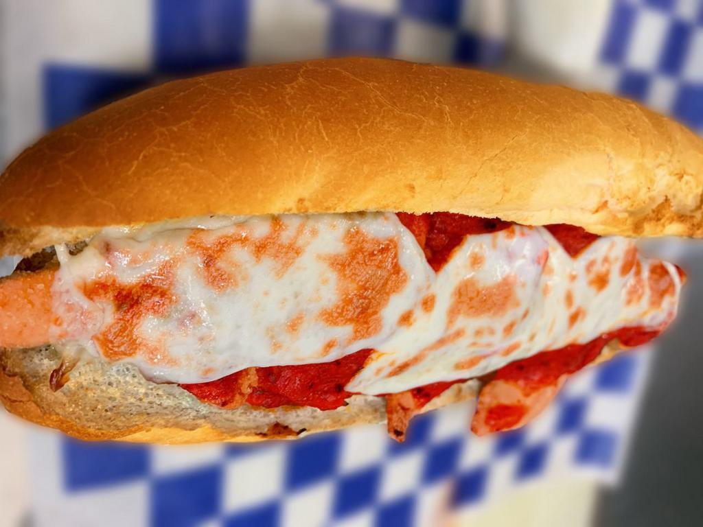 Chicken Parmesan Sub · Fried chicken fillets topped with our homemade sauce and toasted with melted provolone cheese.