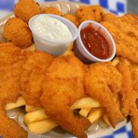 Double Catch · 1 Homemade tartar sauce and 1 cocktail sauce 2oz cup . Pick any 2 of the following: 5 large ...