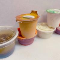 Extra Dressing ,Extra Sauces  · All portion are 2oz cups Except Italian House Dressing is (4oz Cup)