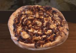 BBQ Chicken Pizza · Smoky BBQ tossed chicken covered with mozzarella.