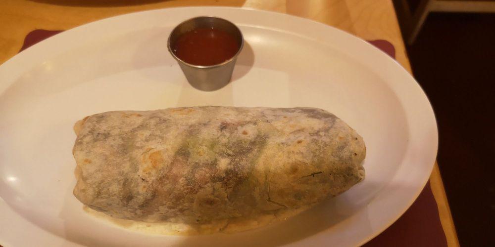 Regular Burrito · Served with rice, choice of beans, choice of meat, and pico de gallo.